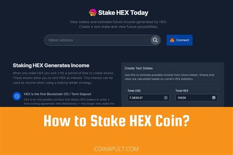 Hex Coin Stake Calculator .